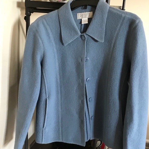 Petite Sophisticate Jackets & Blazers - Light blue Petite Sophisticate blazer.
